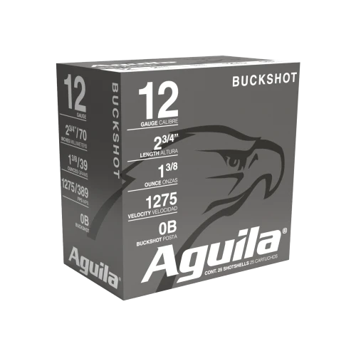 Aguila 12 Gauge Ammo 1-3/8 oz #0 Buck Ammunition - 25 Rounds