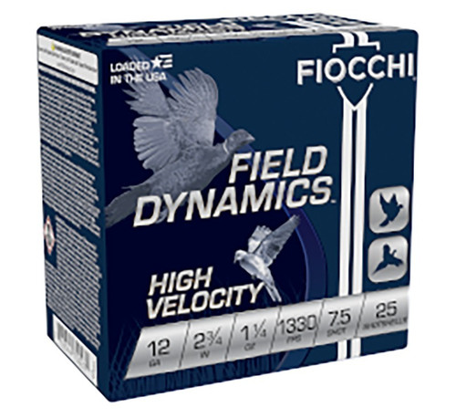 Fiocchi 12 Gauge Ammo 1-1/4 oz #7.5 Lead Ammunition - 25 Rounds