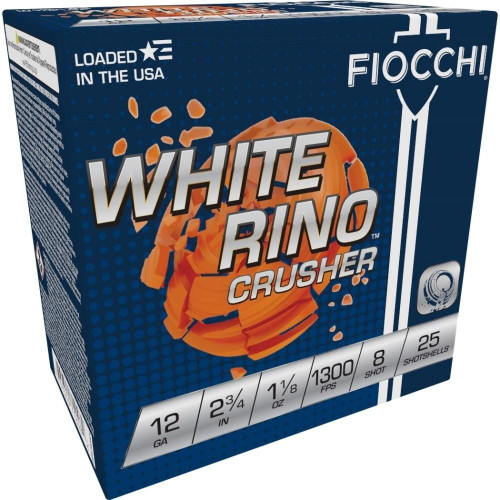 Fiocchi 12 Gauge Ammo 1-1/8 oz #8 Lead Ammunition - 25 Rounds