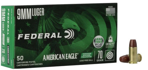 Federal 9mm Ammo 70gr Lead Free IRT Ammunition - 50 Rounds
