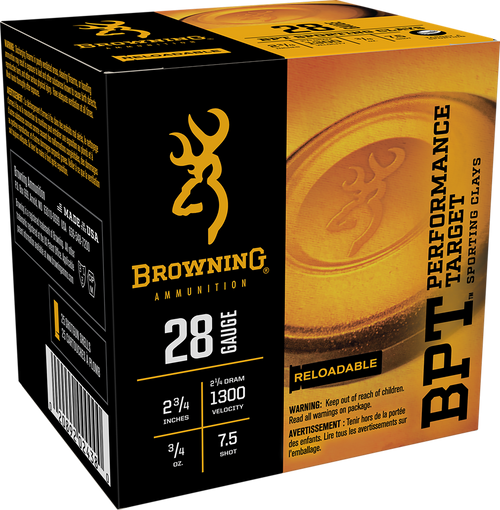 Browning 28 Gauge Shotgun Ammunition B193632827 2.75" #7.5 - 25 Shells