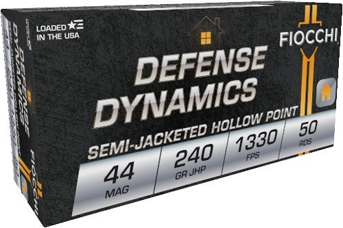 Fiocchi .44 Magnum Ammo 240gr SJHP Ammunition - 50 Rounds