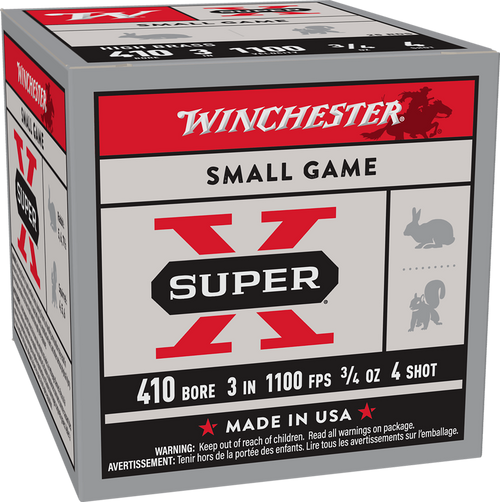 Winchester 410 Gauge Shotgun Ammunition X413H4 3" #4 - 25 Shells