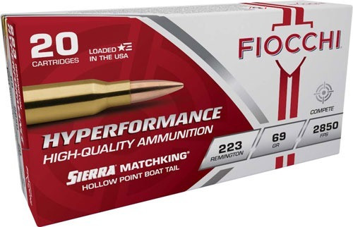 Fiocchi .223 Rem Ammo 69gr BTHP Ammunition - 20 Rounds