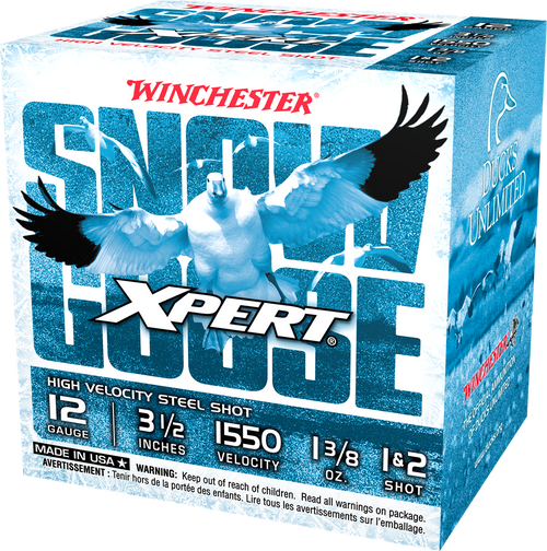 Winchester 12 Gauge Ammo 1-3/8 oz #1/#2 Steel Ammunition - 25 Rounds