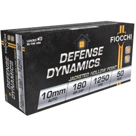 Fiocchi 10mm Ammo 180gr JHP Ammunition - 50 Rounds