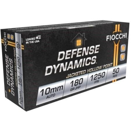 Fiocchi 10mm Ammo 180gr JHP Ammunition - 50 Rounds