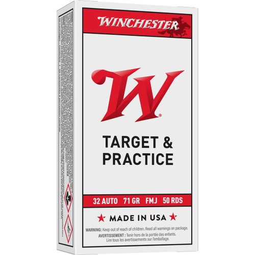 Winchester 32 ACP Ammo 71gr FMJ Ammunition - 50 Rounds