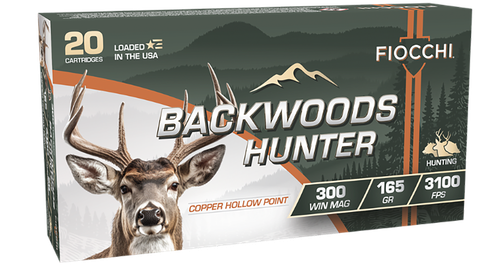 Fiocchi Backwoods Hunter 300 Win Magnum 165gr Copper HP Ammo - 20 Rounds