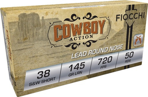 Fiocchi .38 S&W Ammo 145gr LRN Ammunition - 50 Rounds