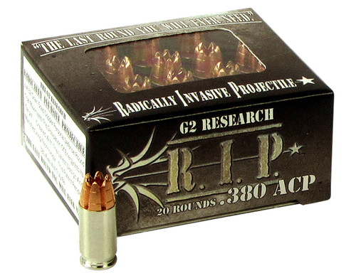 G2 Research 380 ACP Ammo 62gr HP Ammunition - 20 Rounds