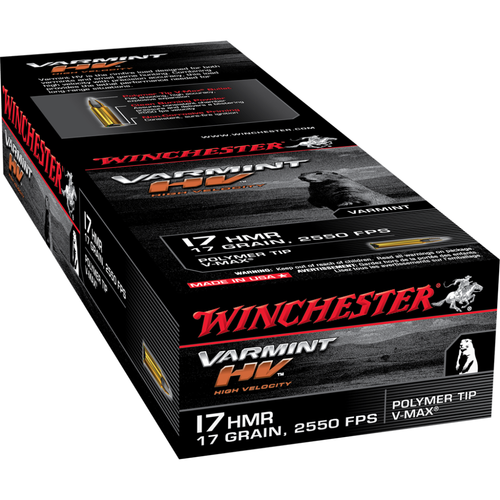 Winchester .17 HMR Ammo 17gr Ammunition - 50 Rounds