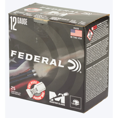 Federal 12 Gauge Ammo 1 1/8 oz #7.5 Lead Ammunition - 25 Rounds