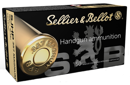 Sellier & Bellot 357 Magnum Ammo 158gr Semi Jacketed Hollow Point Ammunition - 50 Rounds