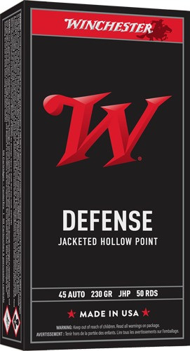 Winchester .45 ACP Ammo 230gr JHP Ammunition - 50 Rounds
