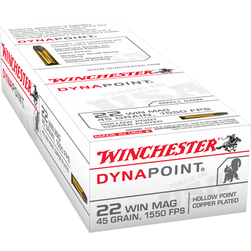 Winchester .22 WMR Ammo 45gr PLHP Ammunition - 50 Rounds