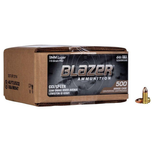 CCI 9mm Ammo 115gr FMJ Ammunition - 500 Rounds