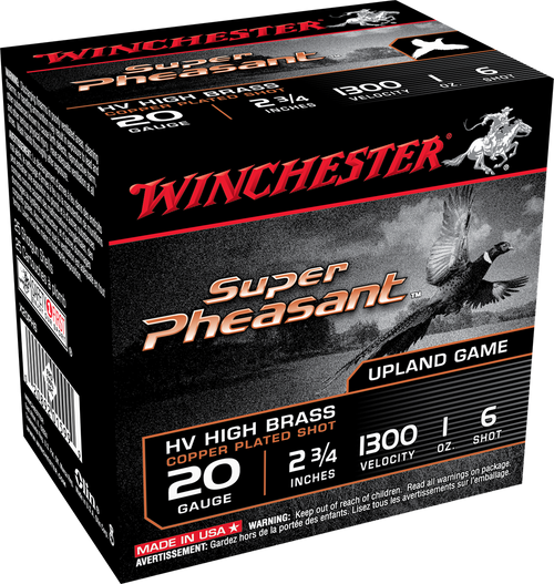 Winchester 20 Gauge Ammo 1 oz #6 Lead Shot Ammunition - 25 Rounds