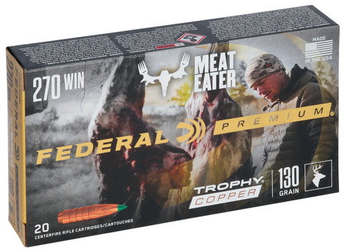 Federal 270 Win Ammo 130gr Trophy Copper Ammunition - 20 Rounds
