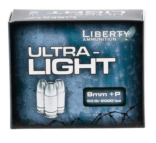 Liberty 9mm Ammo 50gr Lead Free Fragmenting Hollow Point Ammunition - 20 Rounds