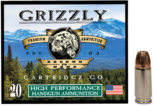 Grizzly Cartridge 9x19mm Luger +P+ Ammo 115gr JHP Ammunition - 20 Rounds