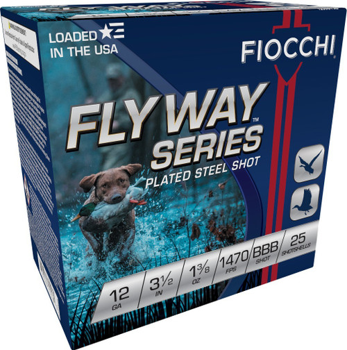 Fiocchi 12 Gauge Ammo 1 3/8 oz #BBB Ammunition - 25 Rounds