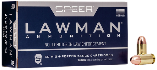 Speer .45 ACP Ammo 230gr TMJ Ammunition - 50 Rounds