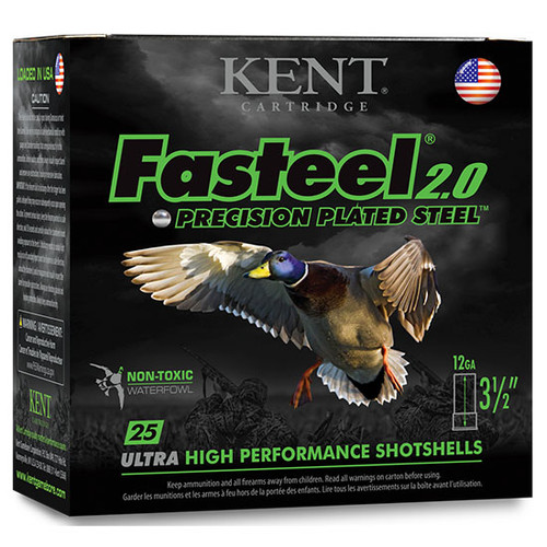Kent Cartridge 12 Gauge Shotgun Ammunition 3" #4 - 25 Shells