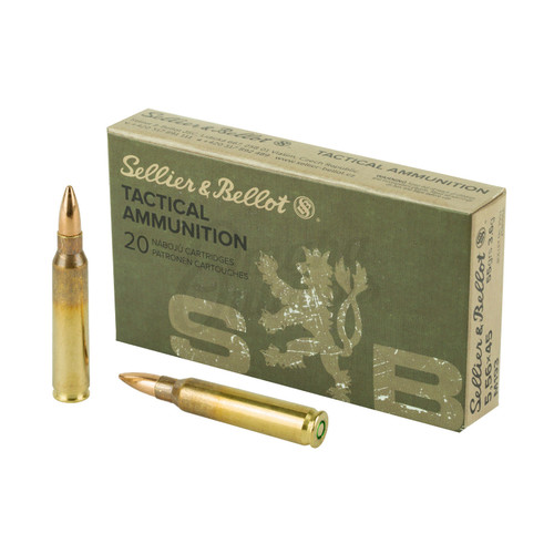 Sellier & Bellot 556 Ammo 55gr Full Metal Jacket Ammunition - 20 Rounds