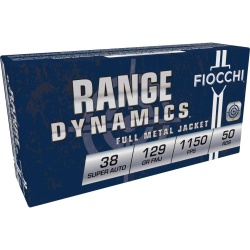 Fiocchi .38 Super Ammo 129gr FMJ Ammunition - 50 Rounds