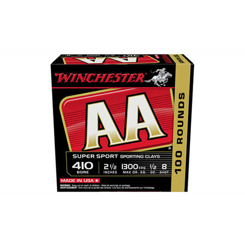 Winchester 410 Gauge Shotgun Ammunition 2.50" #8 - 100 Shells