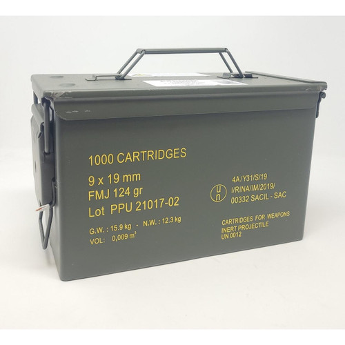 PPU 9x19mm NATO Full Metal Ammo 124gr FMJ Ammunition - 1000 Rounds