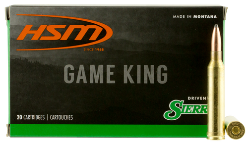HSM 7mm Remington Magnum Ammo 175gr Sierra GameKing Spitzer Boat Tail Ammunition - 20 Rounds