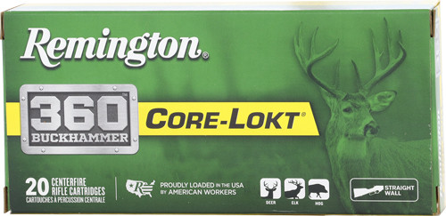 Remington 360 Buckhammer Ammo 180gr Jacketed Soft Point Ammunition - 20 Rounds