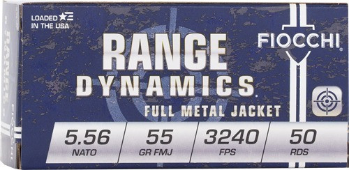 Fiocchi 5.56 NATO Ammo 55gr FMJ Ammunition - 50 Rounds