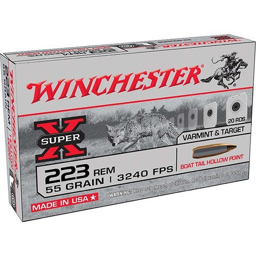 Winchester 223 Rem Ammo 55gr BTHP Ammunition - 20 Rounds