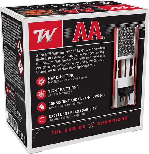 Winchester Ammo AASC12507 AA Super Sport Sporting Clay 12Gauge 2.75" 1oz 7.5Shot 25 Per Box