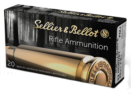 Sellier & Bellot 22 Hornet Ammo 45gr FMJ Ammunition - 20 Rounds