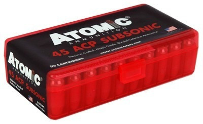 Atomic Ammunition .45 ACP Ammo 250gr HP Ammunition - 50 Rounds
