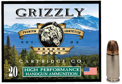 Grizzly Cartridge 9mm Luger AMMO 124gr JHP Ammunition - 20 Rounds