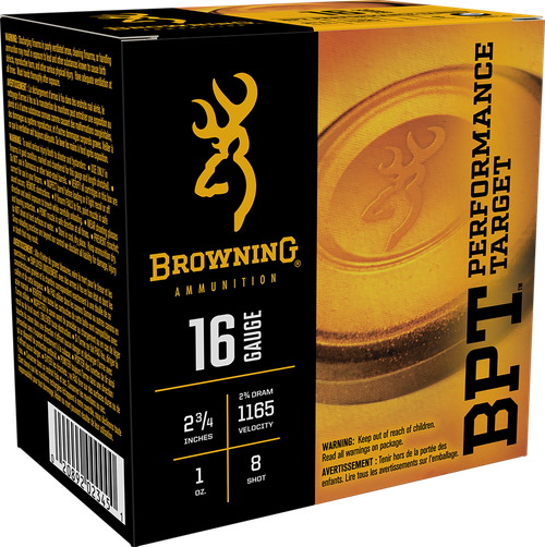Browning Ammunition 16 Gauge Ammo 1 oz #8 Lead Ammunition - 25 Rounds