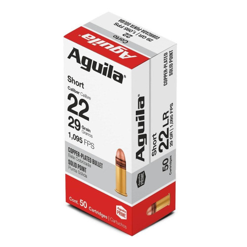 Aguila .22 Short Ammo 29gr LSRN Ammunition - 50 Rounds