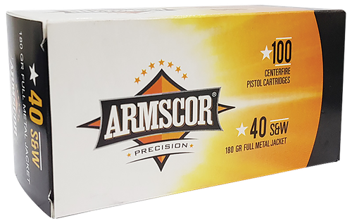 Armscor .40 S&W Ammo 180gr FMJ Ammunition - 100 Rounds