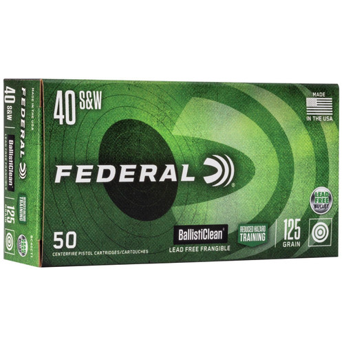 Federal .40 S&W Ammo 125gr Frangible Ammunition - 50 Rounds