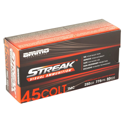 Streak 45 Colt Ammo 250gr TMC Ammunition - 50 Rounds