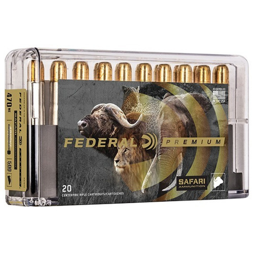 Federal 470 Nitro Express Ammo 500gr BFN Ammunition - 20 Rounds