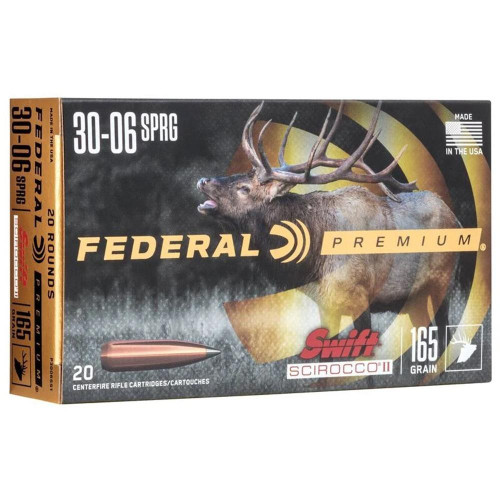 Federal 30-06 SPRG Ammo 165gr PT Ammunition - 20 Rounds