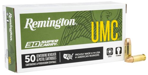 Remington 30 Super Carry Ammo 100gr Full Metal Jacket Ammunition - 50 Rounds