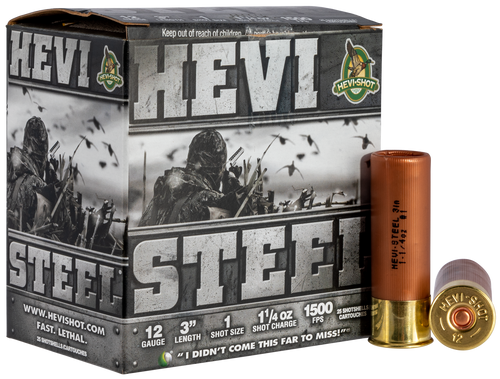 Refurbish / Dent / Scratch HS60001 HEVI-Steel  12Gauge 3" 1 1/4oz 1Shot 25 Per Box/10 Case *21 Shells