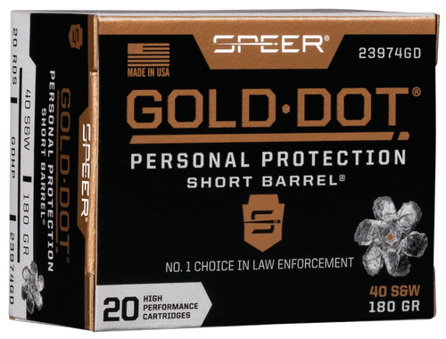 Speer .40 S&W Ammo 180gr JHP Ammunition - 20 Rounds